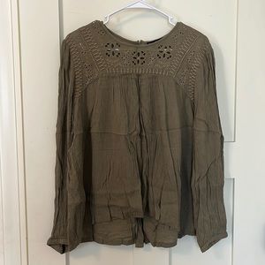 Abercrombie Green Blouse